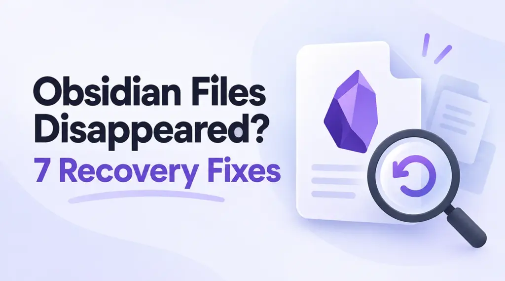 7 soluciones para recuperar archivos de Obsidian que han desaparecido