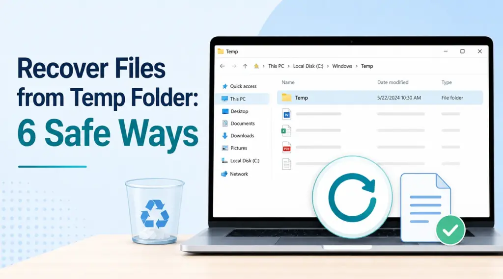 Recuperar archivos de la carpeta «Temp»: 6 métodos seguros
