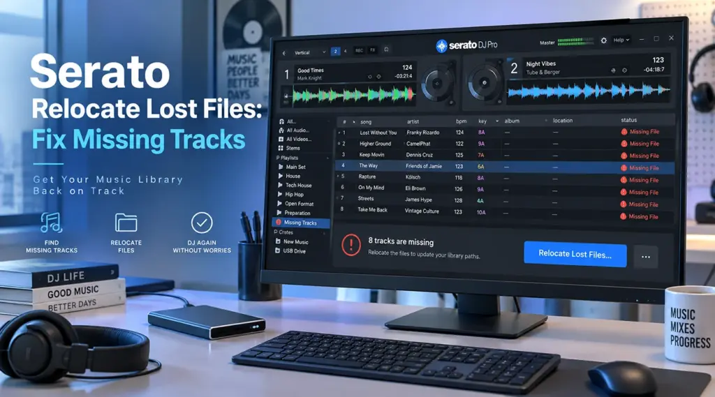 Serato: cómo recuperar archivos perdidos y solucionar la falta de pistas